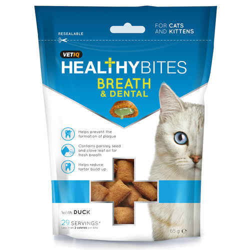 Vetiq Healthy Bites Breath And Dental For Cats And Kittens 65g 