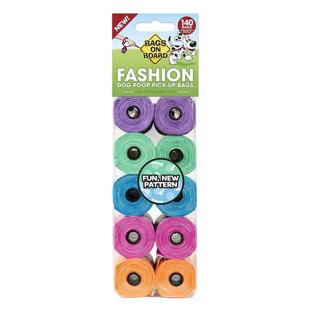 Bags On Board Plastic Fashion Poo Bags 10 x 14