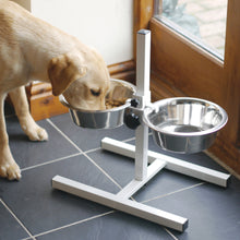 Load image into Gallery viewer, Rosewood Adjustable Height Double Dog Bowl Diner - Medium
