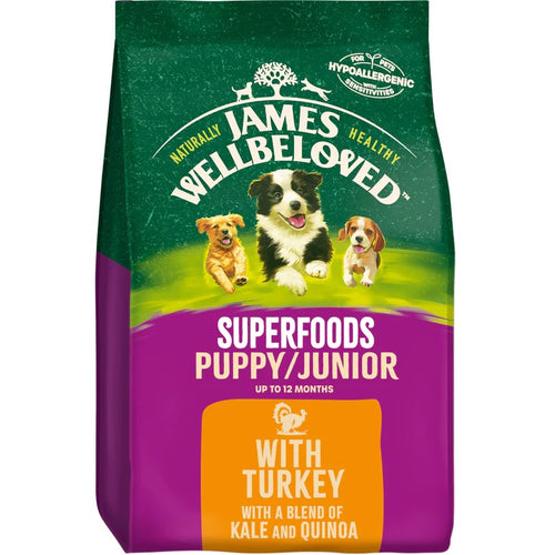 James Wellbeloved Turkey, Kale & Quinoa Puppy/Junior Dog Superfood 1.5kg