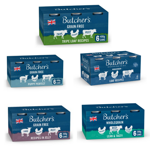 Butcher's Can Recipes Wet Dog Food 6x400g- Various Types