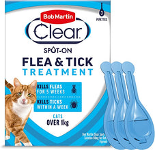 Load image into Gallery viewer, Bob Martin Clear Flea Spot On Pipettes For Cats &amp; Dogs
