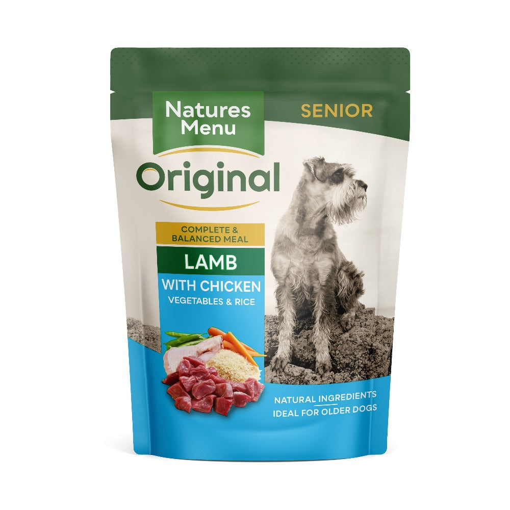 Natures Menu Senior Dog Pouch Lamb With Chicken 8 x 300g