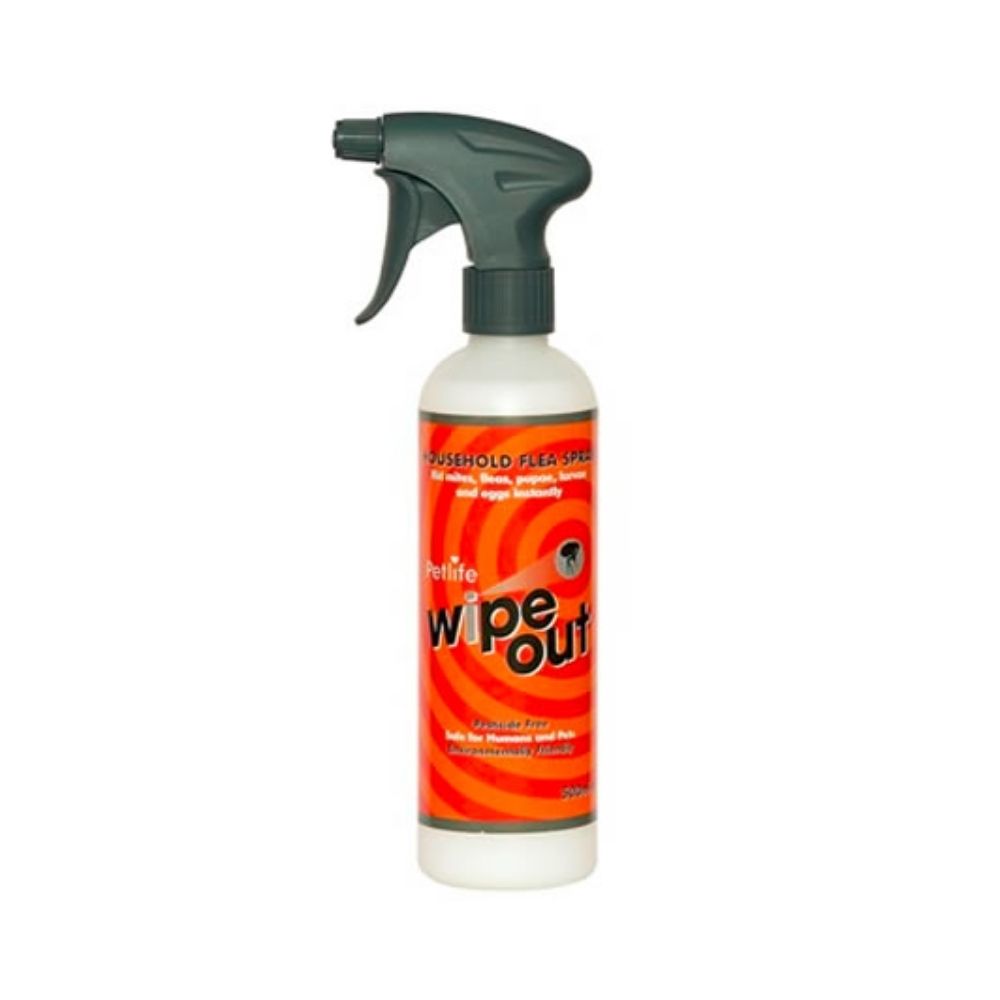 Petlife Wipeout Flea Lice Household Home Pesticide Free Spray Can 500ml