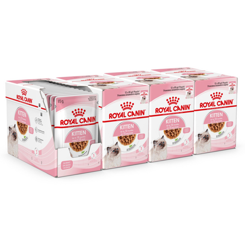 Royal Canin Wet Cat Food Kitten Pouch In Gravy 48 x 85g