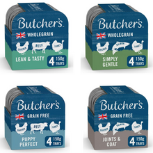 Load image into Gallery viewer, Butcher&#39;s Tray Recipe Wet Dog Food 4x150g- Various Types
