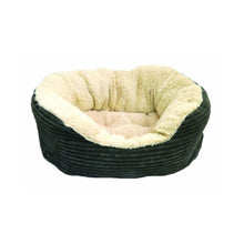 Load image into Gallery viewer, Rosewood Grey Jumbo Cord/Plush Oval Dog Bed
