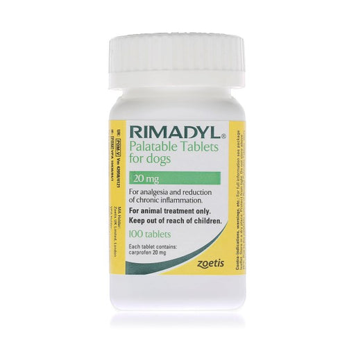 Rimadyl (Carprofen) Tablets For Dogs - 100 Tablets