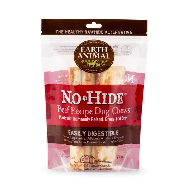 Earth Animal No Hide Recipe Dog Chews 2 Chews Per Pack - All Flavours & Sizes