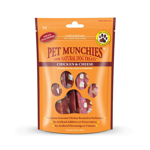 Pet Munchies Chicken and Cheese Dog Treats 100g