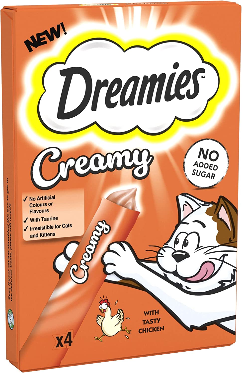 Dreamies Creamy Cat Treat 40g x11 Salmon or Chicken