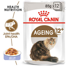 Load image into Gallery viewer, Royal Canin Ageing 12+ Senior In Jelly Wet Cat Food For Cats 12 x 85g
