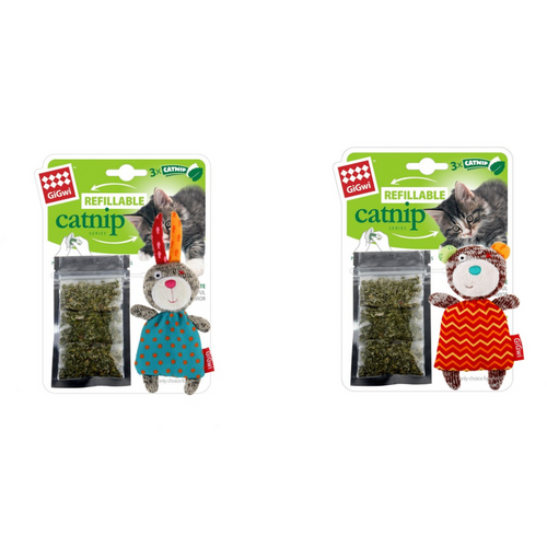 GiGwi Refillable Ziplock Cat Toy With x3 Catnip Bags