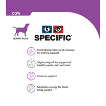 Load image into Gallery viewer, Dechra Specific CGW Senior Dog All Breeds Wet Foil Trays 6 x 300g
