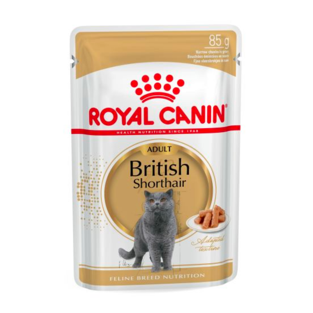 Royal Canin British Shorthair Adult In Gravy Wet Cat Food For Cats 12 x 85g