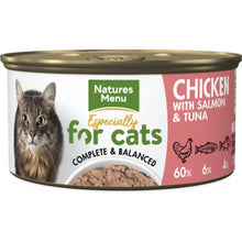 Load image into Gallery viewer, Natures Menu Cat Chicken with Salmon &amp; Tuna 85g x 18

