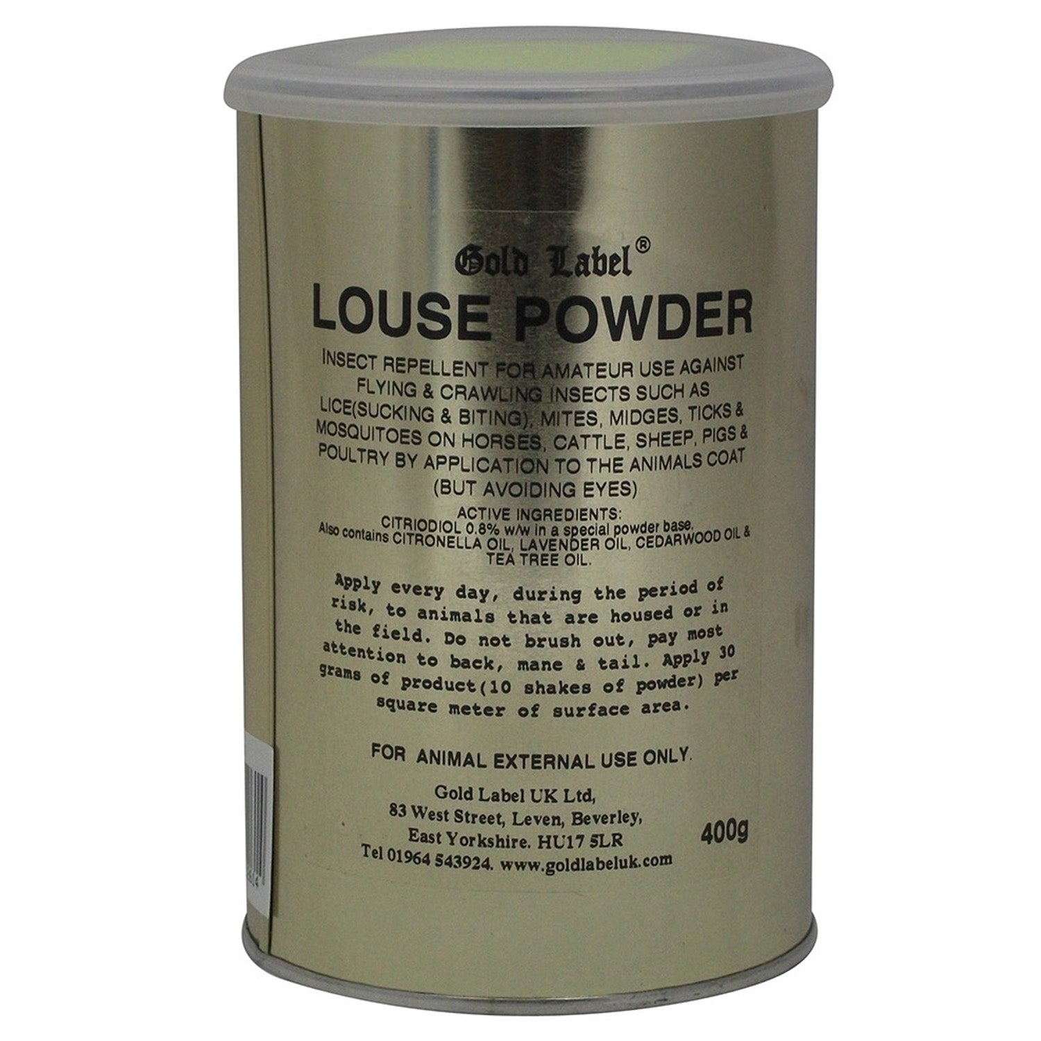 Gold Label Louse Powder Insect Repeller For Horses And Cattles Coats- Various Sizes