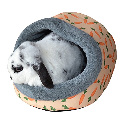 Carrot Plush Hooded Small Animal Bed