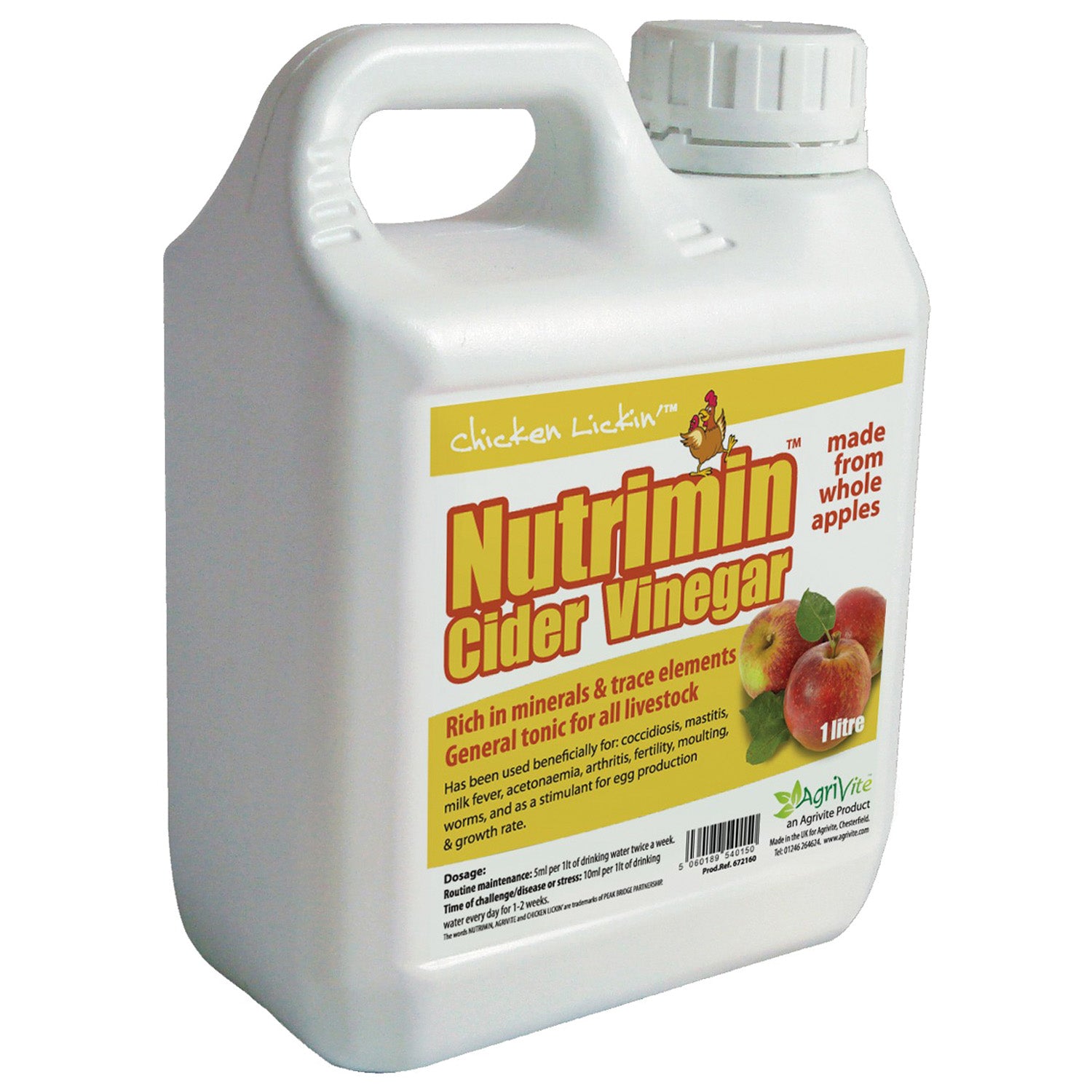 Agrivite Chicken Lickin' Nutrimin Cider Vinegar- Various Sizings