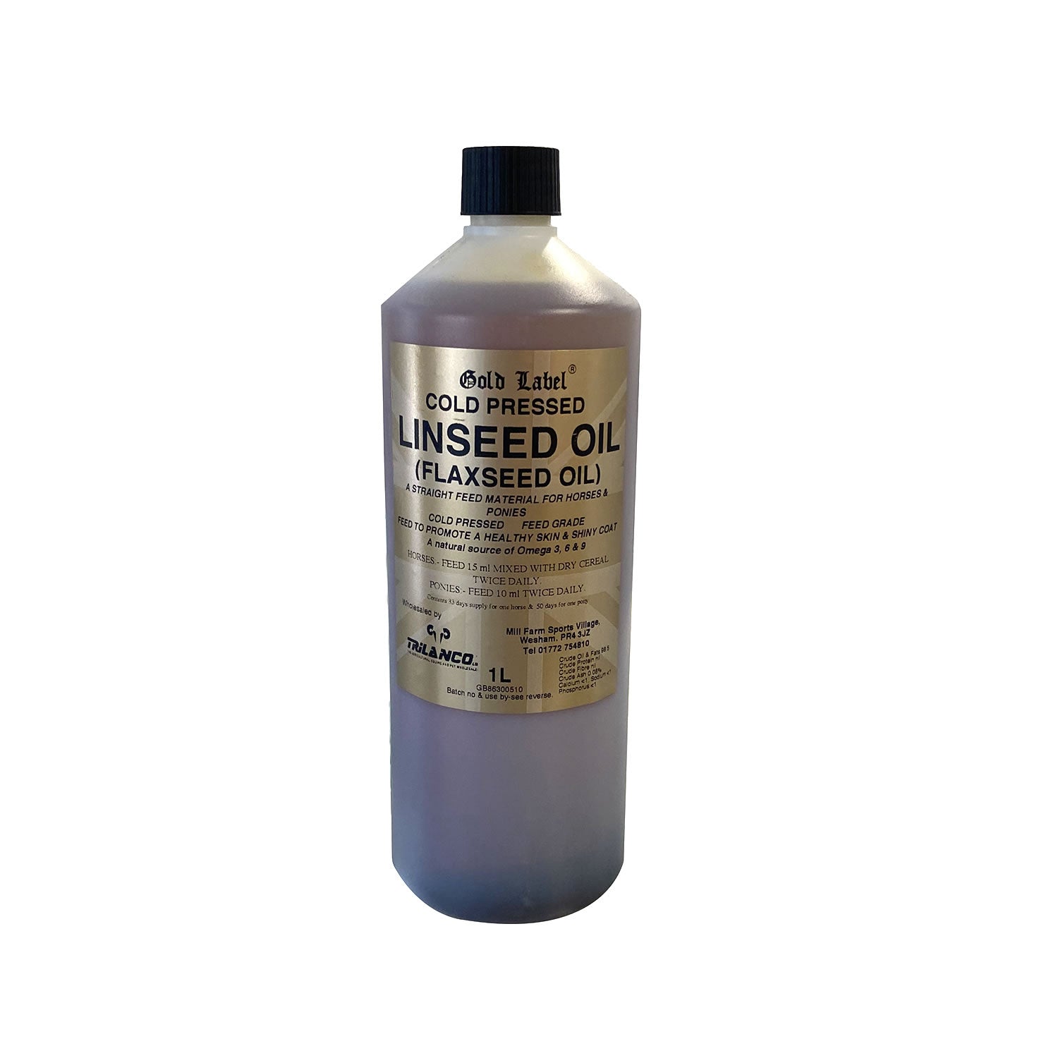 Gold Label Linseed Oil For Horses- Various Sizes 