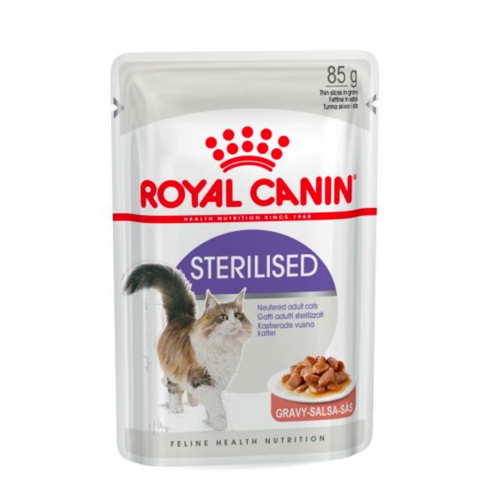 Royal Canin Sterilised Adult In Gravy Wet Cat Food For Cats 12 x 85g