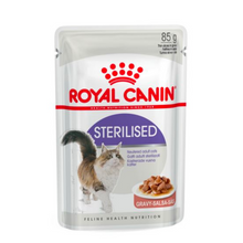 Load image into Gallery viewer, Royal Canin Sterilised Adult In Gravy Wet Cat Food For Cats 12 x 85g
