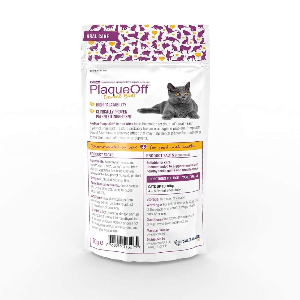 Plaqueoff Dental Bites Cat 60g Direct4Pet Free Delivery