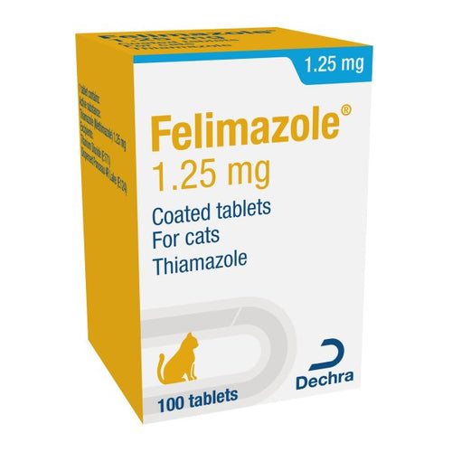 Dechra Felimazole Coated Tablets For Cats x 100 Tablets