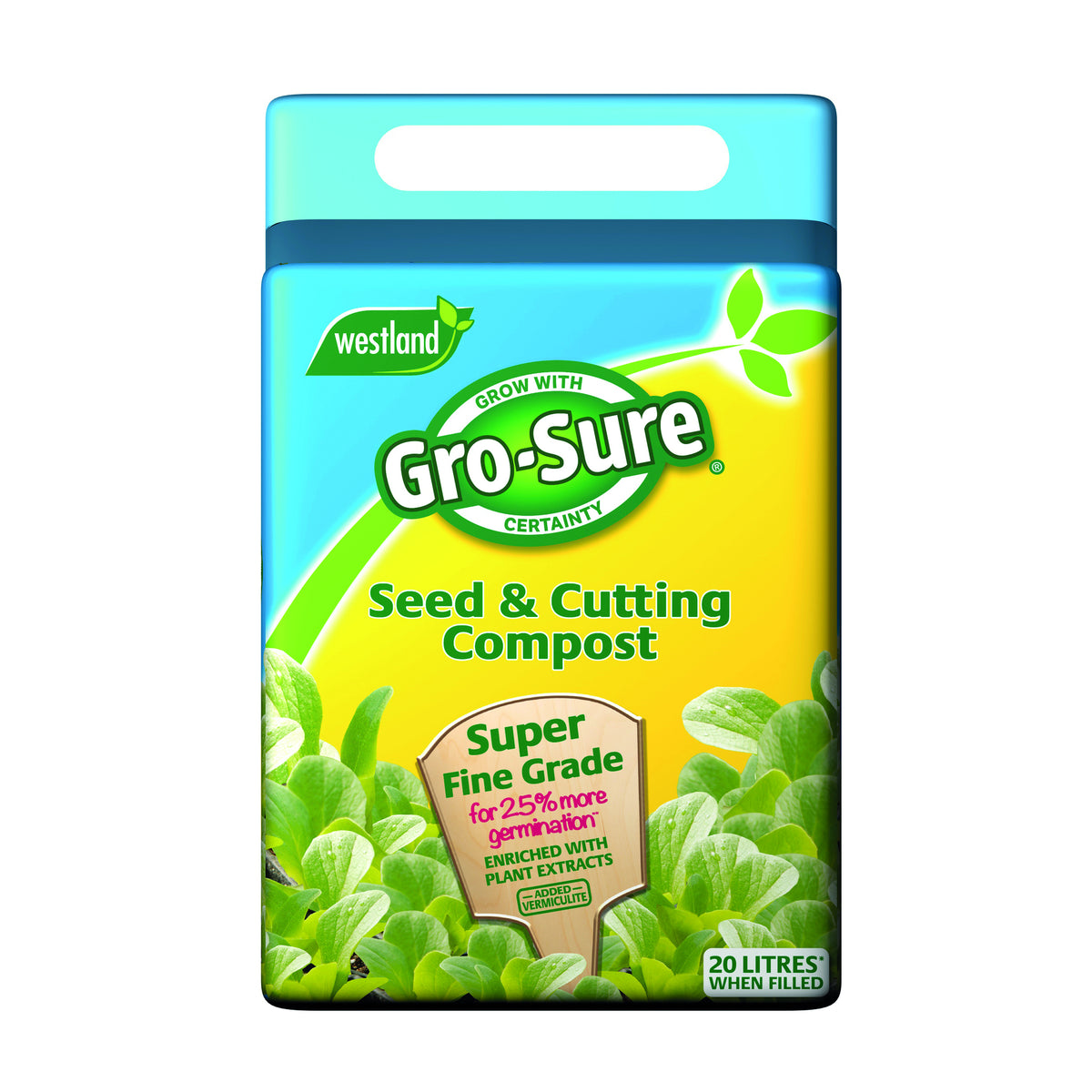 Westland Gro-Sure Seed & Cutting Compost Bale 20L | Direct4Pet | Free ...