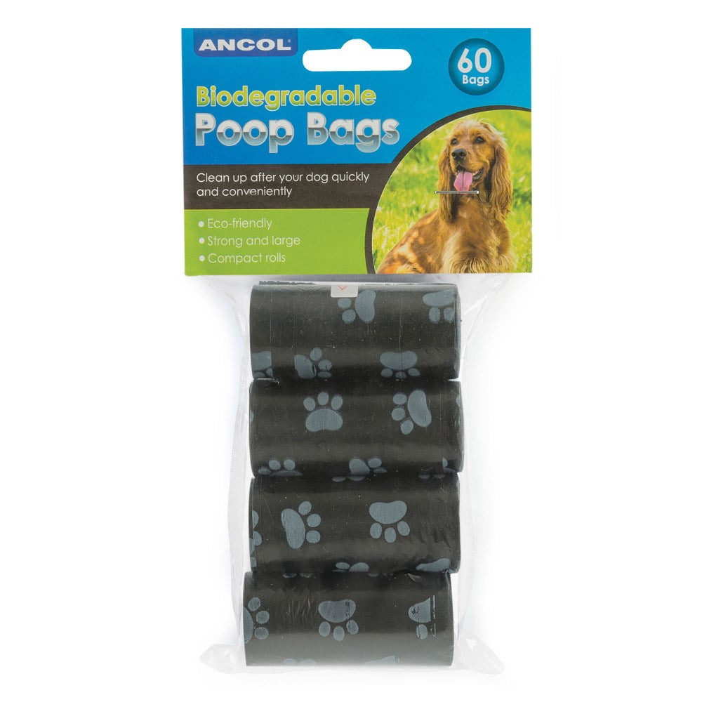Ancol Bio-Degradable Poop Waste Bags - 60 Bags