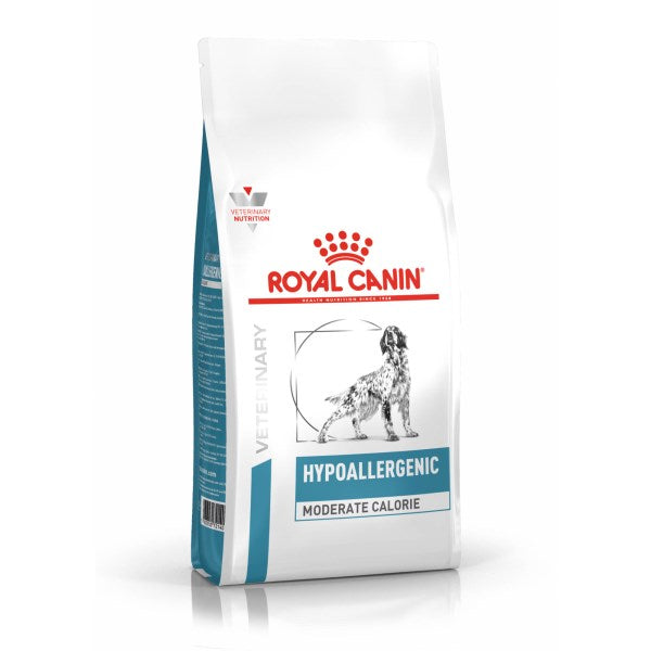 Royal Canin Veterinary Health Nutrition Canine Hypoallergenic Moderate Calorie-Various Sizes