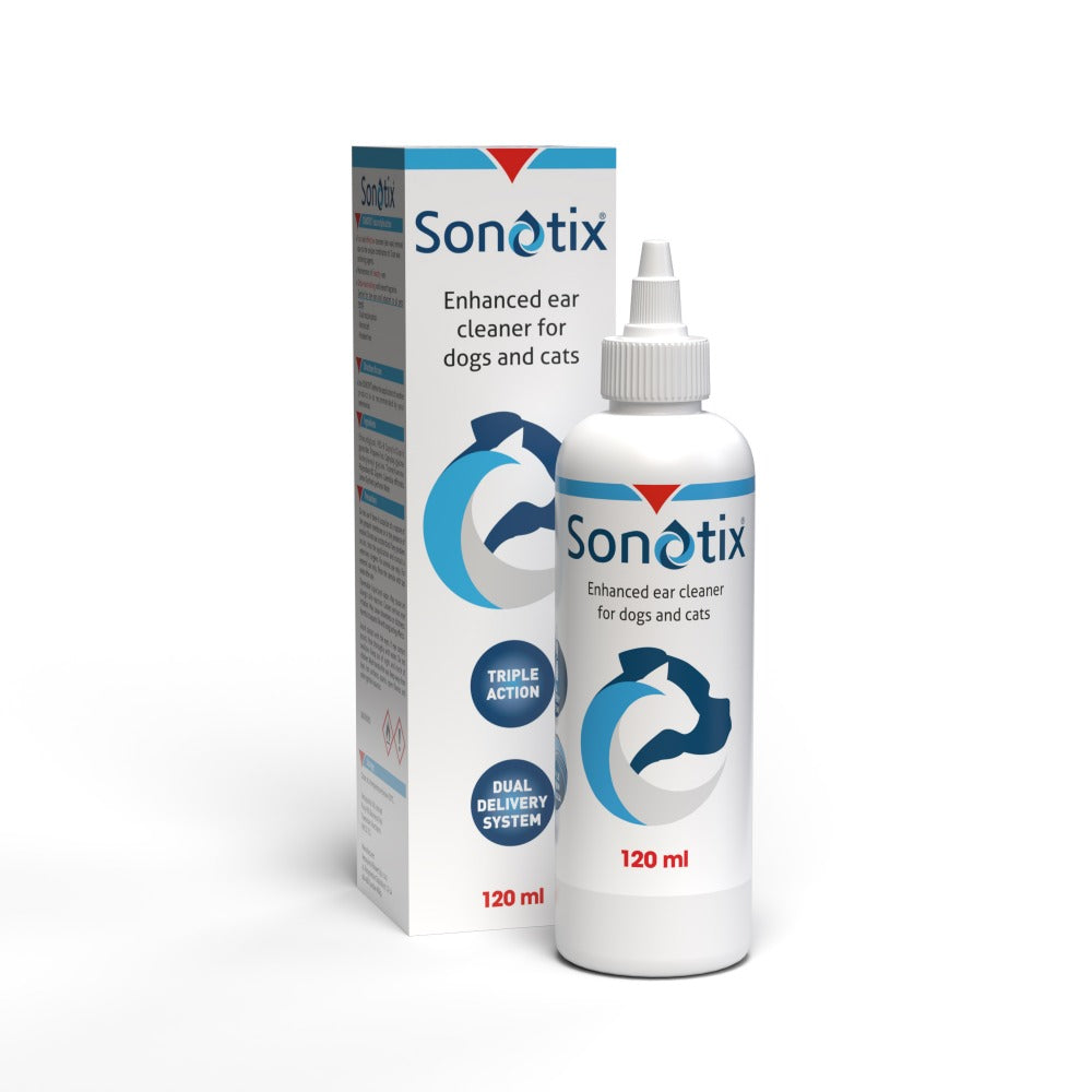 Sonotix Triple Action Ear Cleaner Dogs Cats Bottle