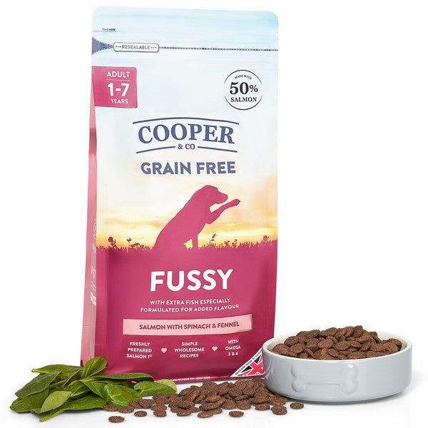 Cooper & Co Fussy Dried Adult Dog Food Salmon with Spinach and Fennel