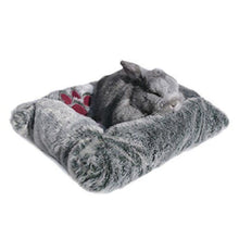Load image into Gallery viewer, Rabbit Bed Cushion Luxury Plush Grey Small Animal Rabbit Ferret By Rosewood
