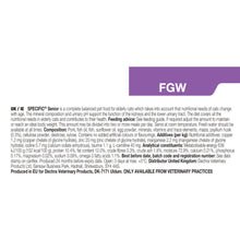Load image into Gallery viewer, Dechra Specific FGW Senior Cat Food Wet Foil Trays
