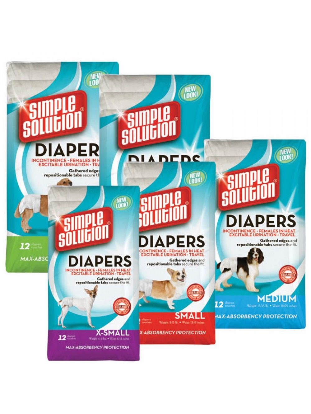 Simple Solution Disposable Dog Diapers All Sizes Direct4Pet