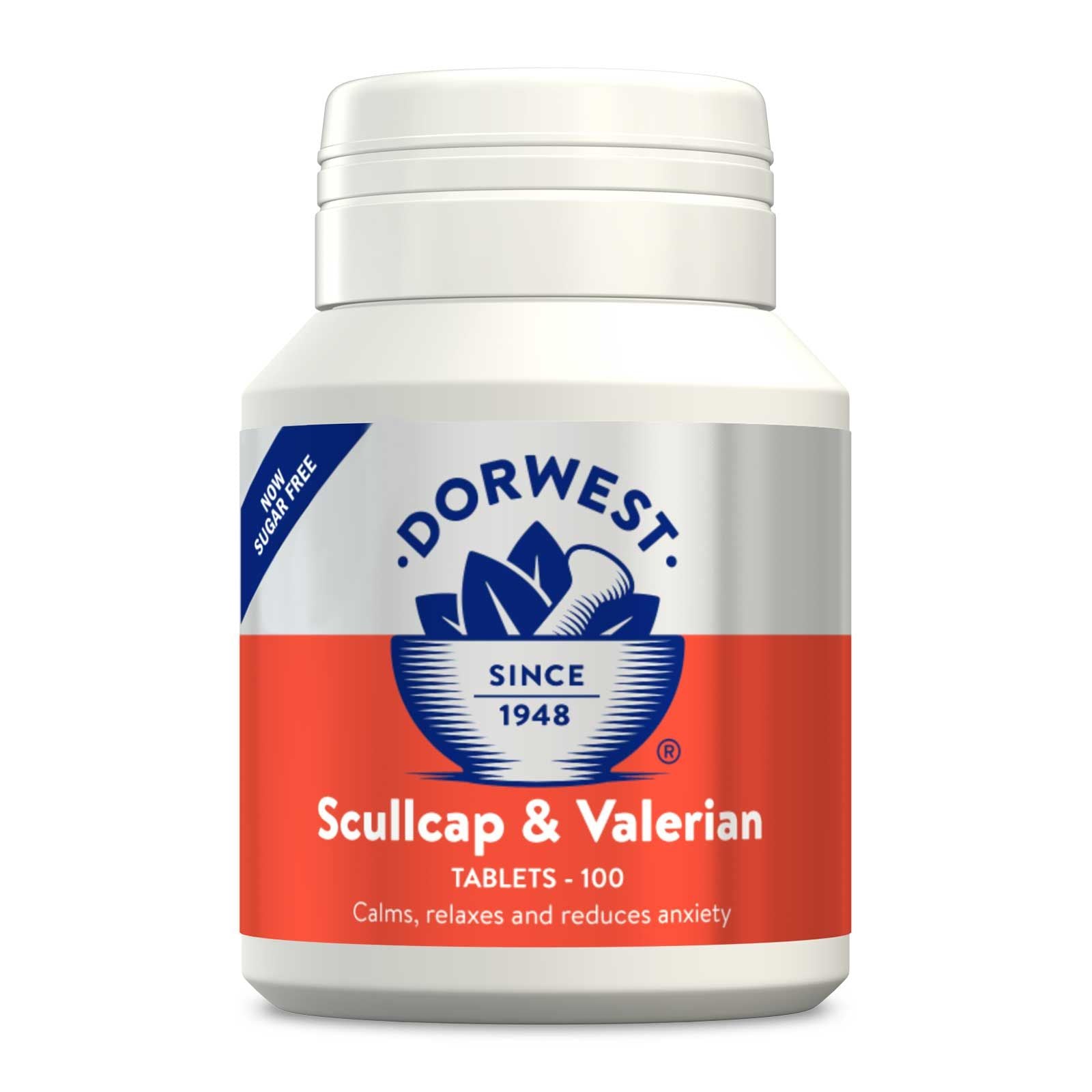 Dorwest Herbs Scullcap & Valerian Calming Tablets for Dogs and Cats