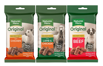 Load image into Gallery viewer, Natures Menu Real Meat Dog Treats 12X60g
