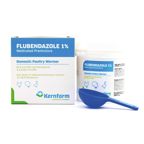 Kernfarm Flubendazole 1% x 60 gram Poultry Premixture Wormer