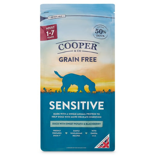 Cooper & Co Sensitive Dried Adult Dog Food Duck with Sweet Potato and Blackberry