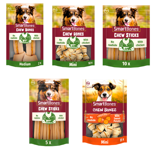 Smart Bones Chews No Rawhide- Various Sizes and Flavours