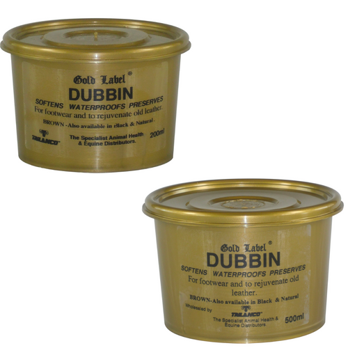 Gold Label Dubbin Brown- Various Sizes 