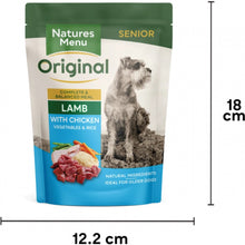 Load image into Gallery viewer, Natures Menu Senior Dog Pouch Lamb With Chicken 8 x 300g
