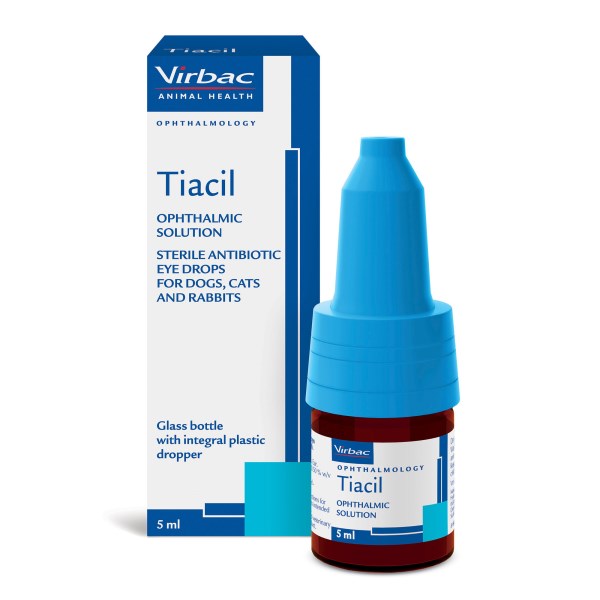Tiacil Ophthalmic Antibiotic Solution For Dogs, Cats, and Rabbits - 5ml