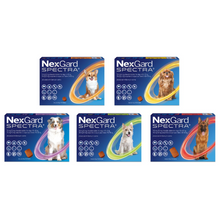 Load image into Gallery viewer, Nexgard Spectra Tablets (Afoxolaner/Milbemycin) For Dogs 3 Tablets

