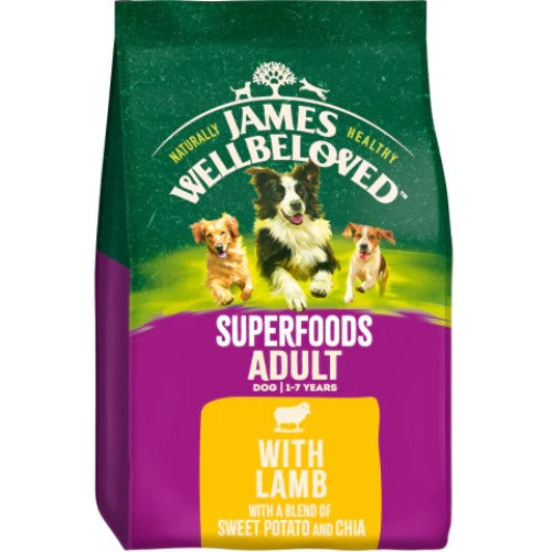 James Wellbeloved Lamb Sweet Potato & Chai Adult Dog Superfood 1.5kg