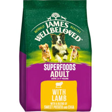 Load image into Gallery viewer, James Wellbeloved Lamb Sweet Potato &amp; Chai Adult Dog Superfood 1.5kg
