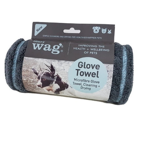 Henry Wag Glove Drying Towel For Cleaning & Drying Pets 100x22cm