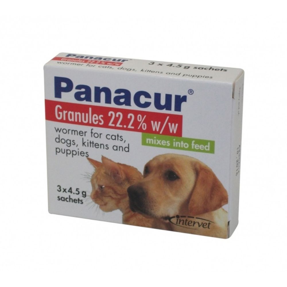 Panacur Worming Granules 22% 4.5g - 3 Pack