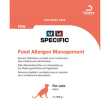 Load image into Gallery viewer, Dechra SPECIFIC FDW Food Allergen Management Wet Cat Food 7 x 100g
